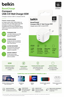 Belkin BoostCharge Compact USB-C Wall Charger 65W