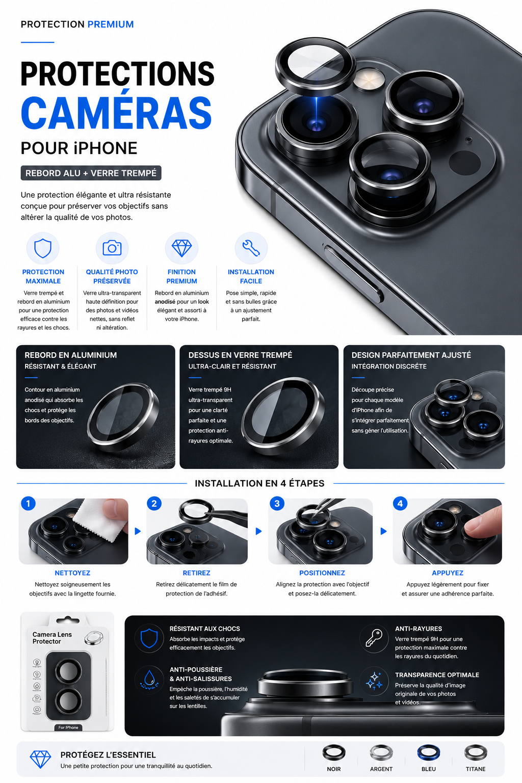 Protection caméra iPhone (premium)