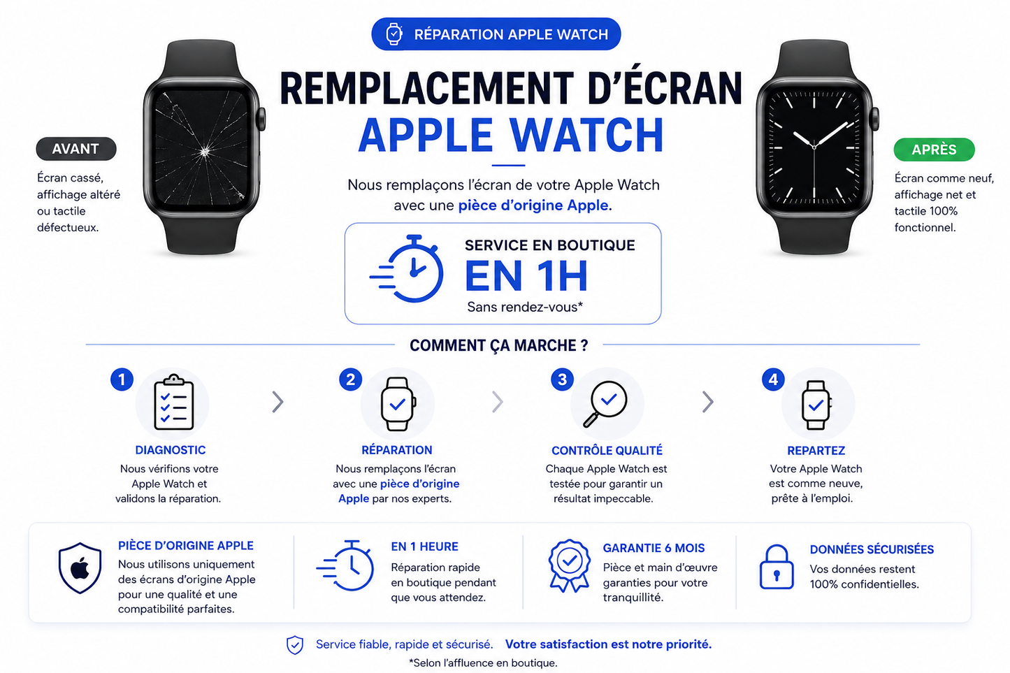 Réparation Apple Watch série 4