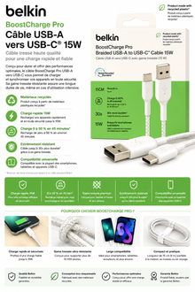 Belkin BoostCharge Pro USB-A vers USB-C 15W